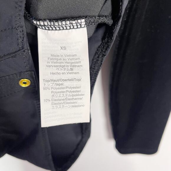 J Crew Womens XSmall Black Velvet Scoop Neck Long Sleeve Bodysuit Snap Closure - Picture 10 of 12